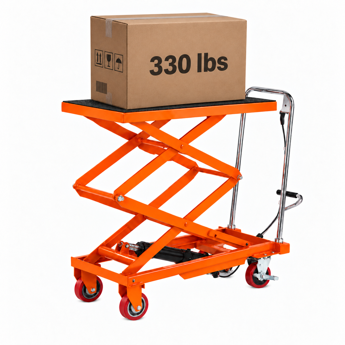 Hydraulic Lift Table Cart – Heavy Duty Scissor Lift Platform Cart for Garage, Workshop & Warehouse Material Handling