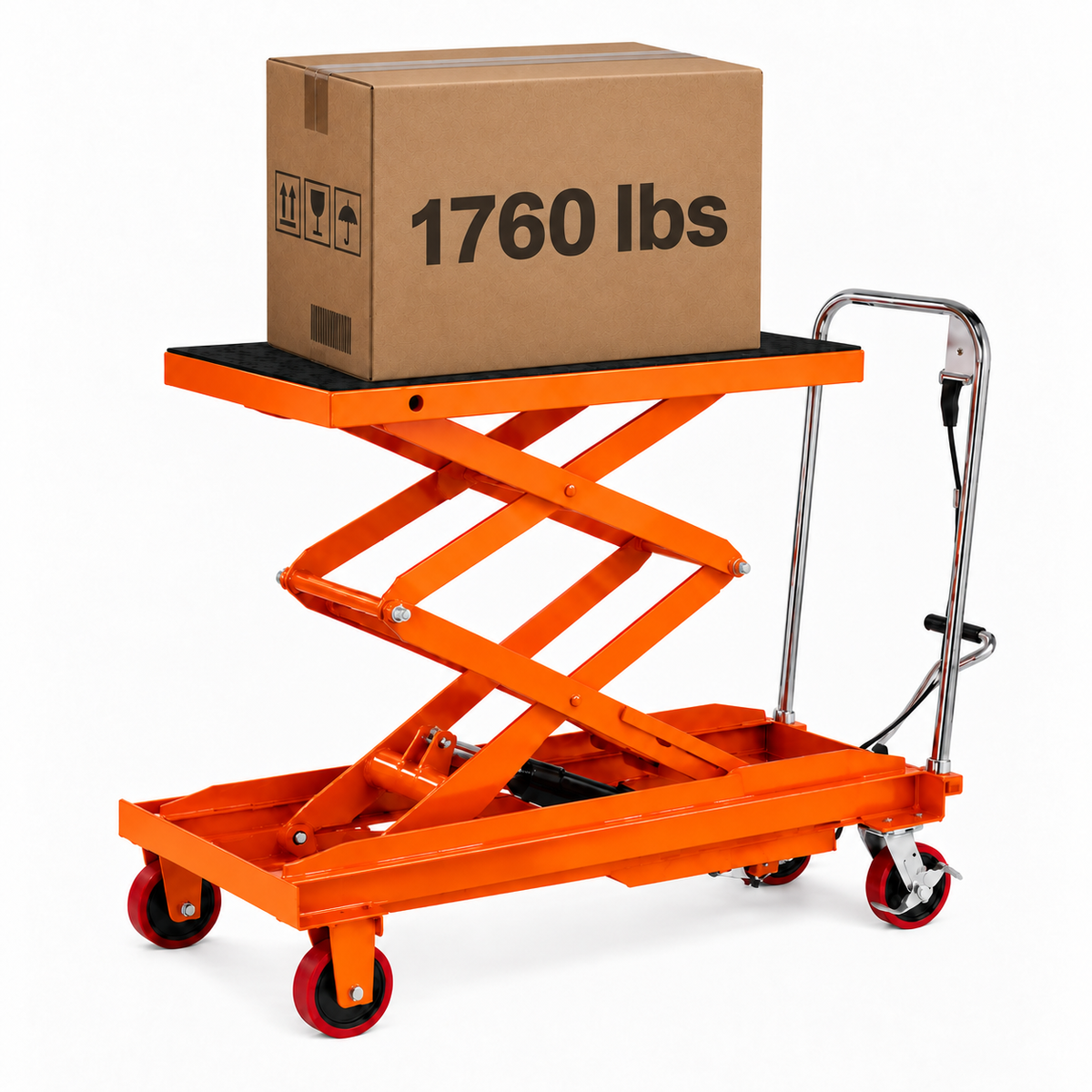 Hydraulic Lift Table Cart – Heavy Duty Scissor Lift Platform Cart for Garage, Workshop & Warehouse Material Handling