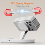 3-in-1 Foldable Magnetic Charging Station | 15W Fast Charger for iPhone, Apple Watch & AirPods | Metal Travel Design