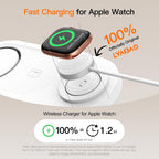 3-in-1 Foldable Magnetic Charging Station | 15W Fast Charger for iPhone, Apple Watch & AirPods | Metal Travel Design