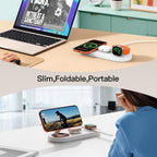 3-in-1 Foldable Magnetic Charging Station | 15W Fast Charger for iPhone, Apple Watch & AirPods | Metal Travel Design