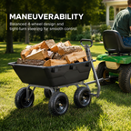 Large Capacity Garden Cart with Dump Function – Heavy-Duty Outdoor Hauling Wagon
