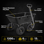 Large Capacity Garden Cart with Dump Function – Heavy-Duty Outdoor Hauling Wagon