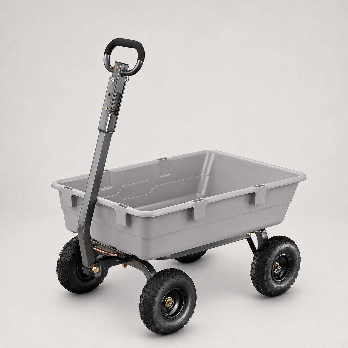 Large Capacity Garden Cart with Dump Function – Heavy-Duty Outdoor Hauling Wagon