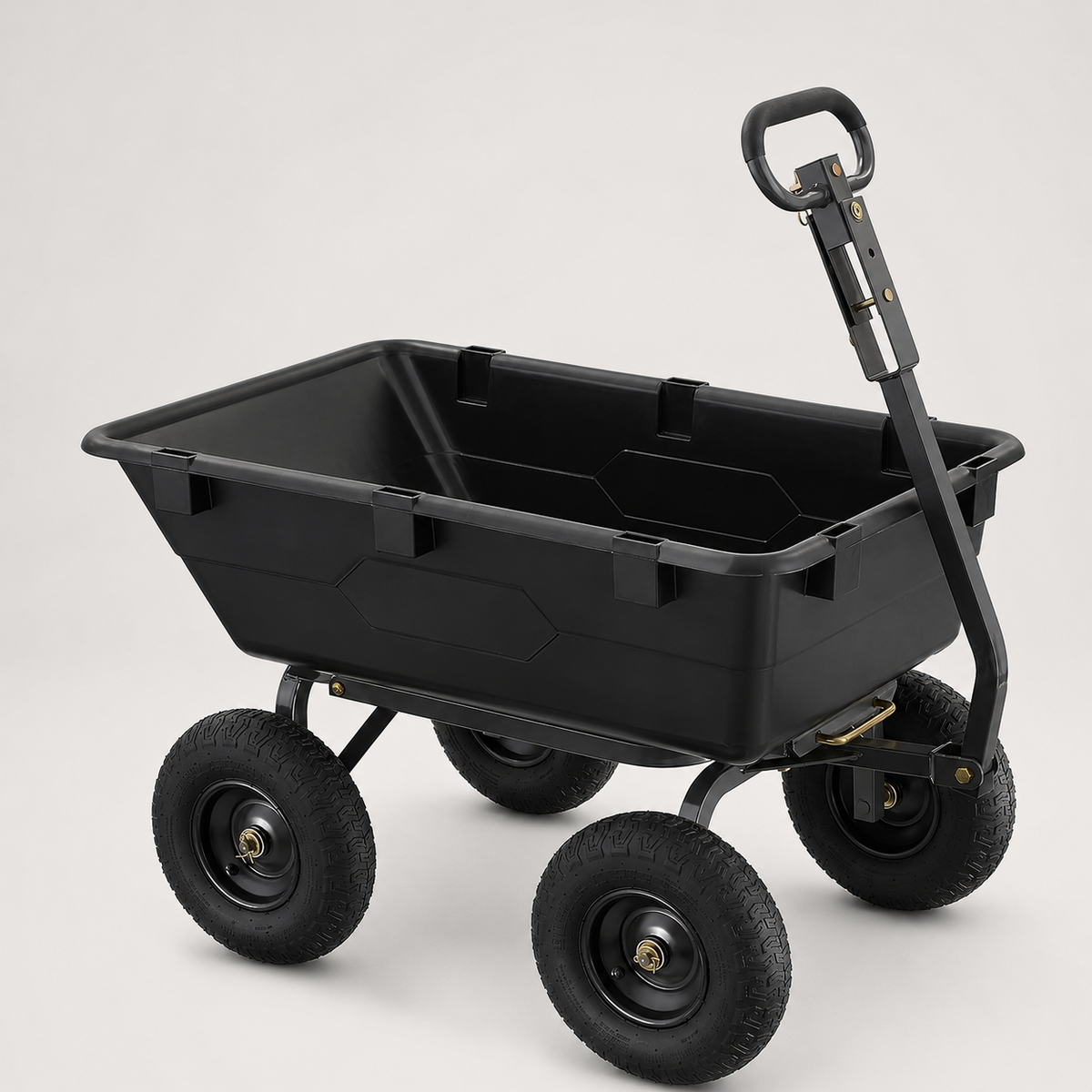 Large Capacity Garden Cart with Dump Function – Heavy-Duty Outdoor Hauling Wagon